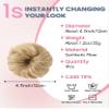 Ausing Women Messy Bun Natural Curl Wavy Hair Buns Wig Bun with Elastic Rubber Band Scrunchies Ponytail Extension Hairpiece for Girls Ash Blonde view 3