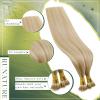 RUNATURE Nano Ring Hair Extensions Human Hair Blonde Highlight Honey Blonde Nano Beads Hair Extensions Human Hair 20 Inch 50 Gram view 4