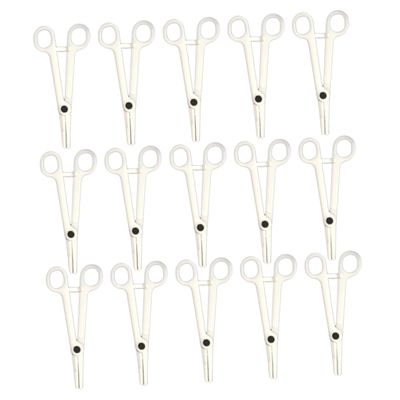 Baluue 25pcs Plastic Diagonal Pliers Disposable Body Piercing Clamps Piercing Supplies Tweezers Easy to Use for Tools