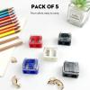 5 PCS Cosmetic Pencil Sharpeners  Lip, Eyeliner & Brow Pencil Sharpener, Dual Hole Design in Multi Colors, Compact and Portable view 4