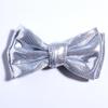 10Pcs 9.5CM New Sparkling Leather Hair Bow With Clip Metallic Fabric Bowknot Hair Tie For Hairpins Headband Accessories (10Pcs Black, With Clip) view 2