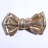 10Pcs 9.5CM New Sparkling Leather Hair Bow With Clip Metallic Fabric Bowknot Hair Tie For Hairpins Headband Accessories (10Pcs Black, With Clip) view 3