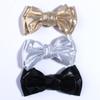 10Pcs 9.5CM New Sparkling Leather Hair Bow With Clip Metallic Fabric Bowknot Hair Tie For Hairpins Headband Accessories (10Pcs Black, With Clip) view 4