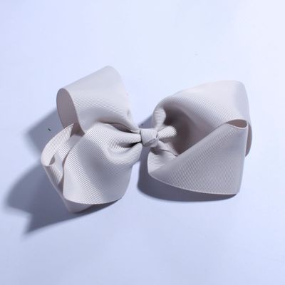 10Pcs Large Grosgrain Ribbon Hair Bows, 14cm, Hair Clips and Headband Accessories (10Pcs Silver, With Clip)
