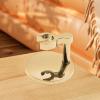Fhtdhm Portable Shaving Stand Stainless Steel Holder for Countertop, Gold view 4