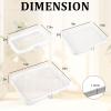 2 Pcs Clear Hard Shell Zipper Case, Portable Clear Zipper Pouches Hard Shell, Waterproof Plastic Transparent Storage Box Set with Double Zips for Cosmetic Stationery Toy Snack Storage view 3