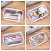 2 Pcs Clear Hard Shell Zipper Case, Portable Clear Zipper Pouches Hard Shell, Waterproof Plastic Transparent Storage Box Set with Double Zips for Cosmetic Stationery Toy Snack Storage view 4