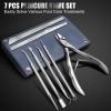 7-Piece Ingrown Toenail Treatment Set, Professional Stainless Steel Ingrown Toenail Removal Kit, Toenail Clippers for Thick Toenails, Pedicure Tools for Feet, Nail Clippers for Thick and Ingrown Nails view 2