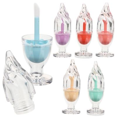 PACKOVE Diy Lip Gloss Holders 6pcs Frosted Square Lip Gloss Tubes Shape Tubes 5ml Fashion Lipstick Bottles Random