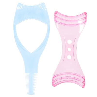SAFIGLE 2pcs Eyelash Aid Comb Brush Makeup Applicator Template Eyeliner Stencil Tool Eyelash Brush for Daily Professional Makeup