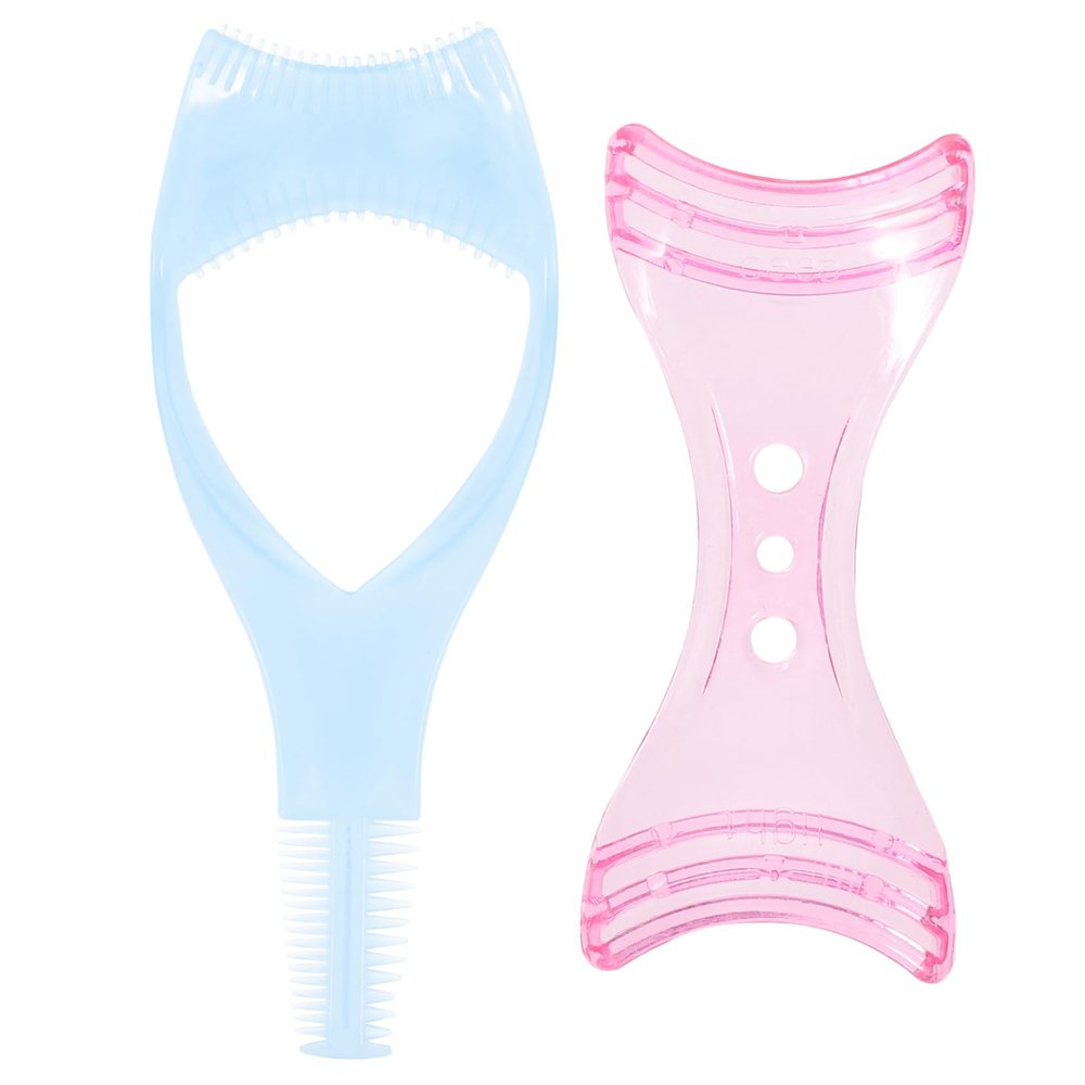 SAFIGLE 2pcs Eyelash Aid Comb Brush Makeup Applicator Template Eyeliner Stencil Tool Eyelash Brush for Daily Professional Makeup