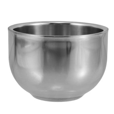 BCOATH Stainless Steel Shaving Soap Bowl Mug Double Layer Insulation Essential Shaving Accessories for Men Travel-Friendly for Soap and Brush Storage
