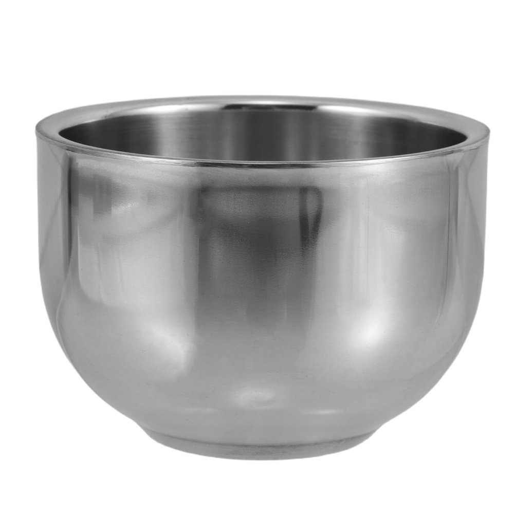 BCOATH Stainless Steel Shaving Soap Bowl Mug Double Layer Insulation Essential Shaving Accessories for Men Travel-Friendly for Soap and Brush Storage