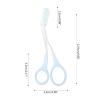 DIIOOMIEEU Stainless Steel Eyebrow Trimmer Scissor with Comb for Facial Hair Removal Grooming Shaping Shaver Cosmetic Makeup Access view 3