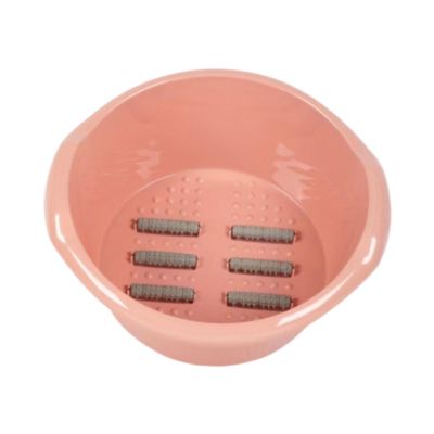 ChuYiElegance Foot Bath Basin with Massage Features for Spa Experience at Home, Pink