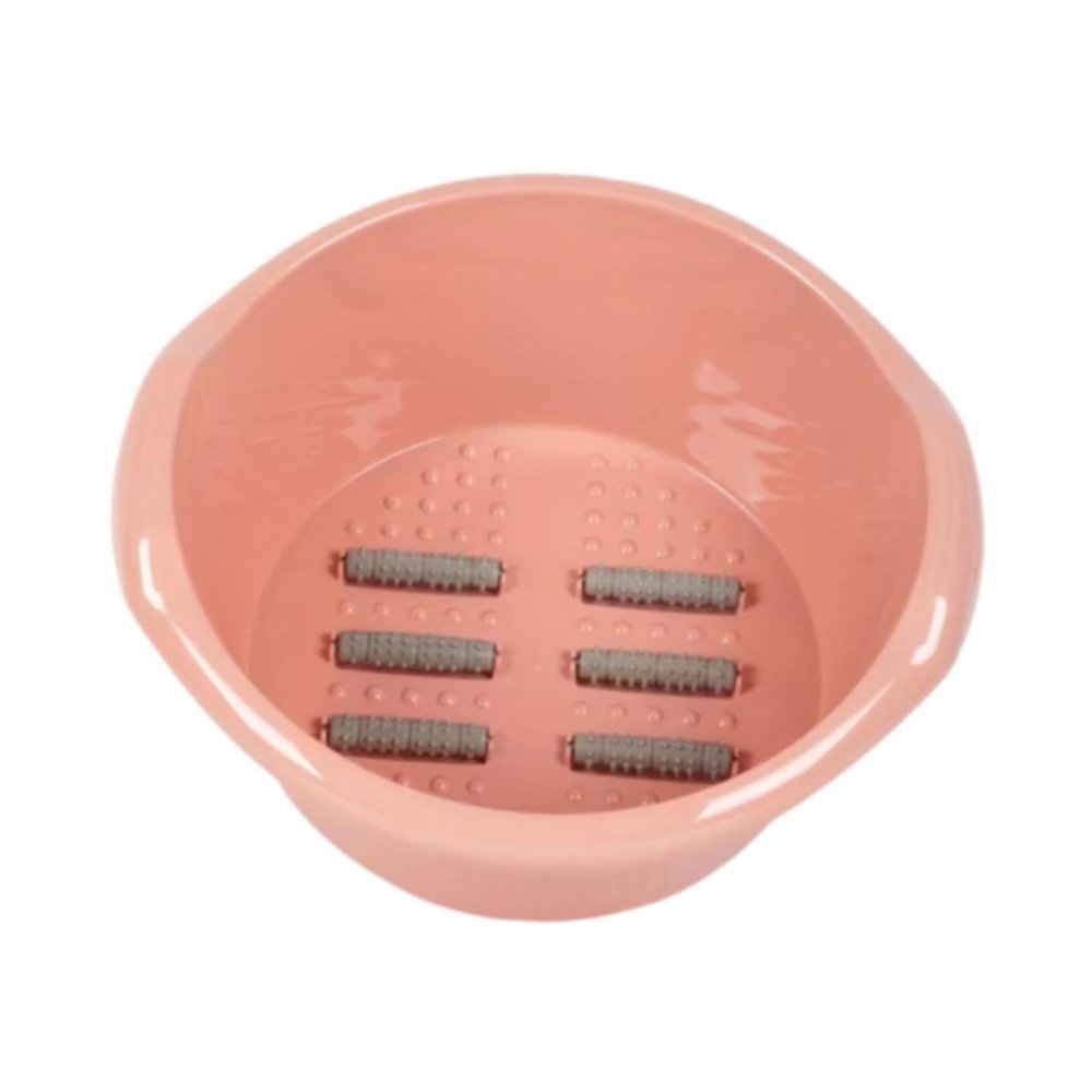 ChuYiElegance Foot Bath Basin with Massage Features for Spa Experience at Home, Pink