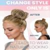 Ausing 2PCS Messy Bun for Women Natural Curl Wavy Hair Buns Fluffy Synthetic Donut Extension Wig Bun Hairpiece with Elastic Rubber Band Light Brown and Ash Blonde view 2