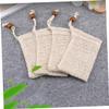 SAFIGLE Sisal Exfoliating Pouch Reusable Soap Net Holder for Bath Comfortable Touch Space-Saving Drawstring Bag view 2