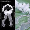 GEEHUA First Communion Headbands for Girls, White Flower Headband Veil Headpiece Floral Bridal Crown Bow Wedding Veils with Pearls Hair Wreath Accessories for Women Girls view 3