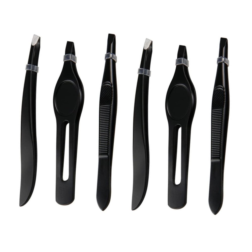 CALLARON 1set Stainless Steel Eyebrow Tweezers for Precise Eyebrow Grooming Ergonomic Design Lightweight and Portable for Women