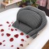 Bath Cushion Pad, Spa Headrest Pillow, Non Slip Suction Support, Breathable Mesh Texture, 1pc White, Great for Adult Relaxation in Bathroom Tub or Outdoor Garden Soaking view 3