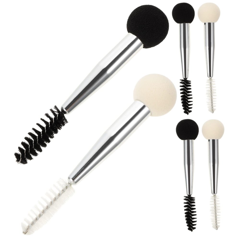 PACKOVE 6pcs Double-ended Eyebrow Brush and Sponge Applicator for Eyelash Makeup Lightweight Durable Design for Makeup Lovers and Professionals Colors