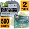 Save 10% on 500 Blotting Papers - Natural Green Tea - 25% Larger + Natural Oil Blotting Sheets for Face with Bamboo Charcoal view 1