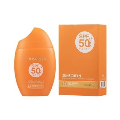 Broad Spectrum SPF 50 Sunscreen For Women, Weightless Travel Sunscreen Cream For All Skin Types, Water Resistant Sunblock, Lightweight, Oil Free - 1.76 OZ