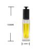 20/30ML Transparent Square Glass Dropper Bottles with Frosty Black T-shaped cap with Glass Pipette with threaded 20/420 for Essential Oils, Leak Proof Travel Bottles, Set of 12 (30ml) view 2