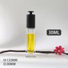 20/30ML Transparent Square Glass Dropper Bottles with Frosty Black T-shaped cap with Glass Pipette with threaded 20/420 for Essential Oils, Leak Proof Travel Bottles, Set of 12 (30ml) view 3