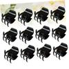 12pcs Black Mini Claw Clips Hair Clamps Strong Hold Large Hair Clips for Women Girls (3.5cm Plastic) view 3