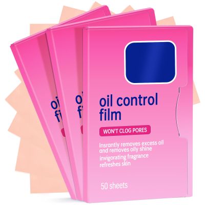 3 Packs Oil Blotting Sheets for Face (150 Sheets) - Oil Absorbing Blotting Papers for Oily Skin, Makeup-Friendly & Portable Oil Wipes