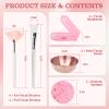 20Pcs Esthetician Facial Supplies Tools Set - Mask Applicator Tools, 4 Rose Gold Facial Bowls & 4 Facial Fan Mask Brushes & 4 Flat Brushes & 4 Sponges & 4 Headbands, Spa Party Favor, Mixing Facial Kit view 3