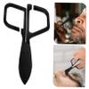 DEARMAMY Nose Hair Scissors Manual Trimming Tool for Facial Hair Eyebrow and Nose Grooming Lightweight and Portable Upgraded Design for Men and Women view 4