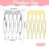 20PCS 5 Teeth Small Tiny Metal Side Hair Combs French Sides Comb Small Hair Side Comb Plain Blank Crafting DIY Slide French Teeth Hairs Combs for Women Wedding Bridal Veil view 2