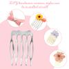 20PCS 5 Teeth Small Tiny Metal Side Hair Combs French Sides Comb Small Hair Side Comb Plain Blank Crafting DIY Slide French Teeth Hairs Combs for Women Wedding Bridal Veil view 3