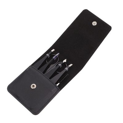 CALLARON 6pcs Stainless Steel Eyebrow Clip Pointed Tweezers for Hair Removal for Makeup Supplies