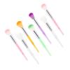 HAKIDZEL 7pcs Mixed Color Nail Cleaning Brushes Durable Acrylic Manicure Tools for Dust Removal and Nail Art for Professional and Home Use view 1