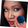 LIFKOME 2PCS Supple Makeup Powder Round Loose Powder Applicators for Finish Durable Reusable for Face Application Gentle Skin Peacock view 3