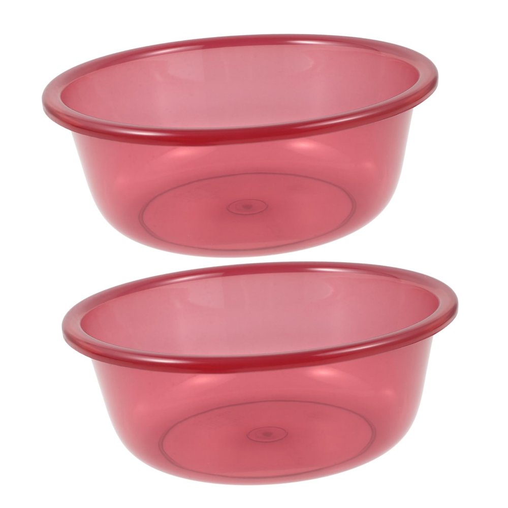 Angoily 2pcs Collapsible Camping Sink Wash Basin Plastic Tub Portable Dish Basin Foot Wash