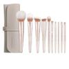 10pcs Long Rods Wooden Handle Makeup Brush Set Foundation Concealer Loose Powder Eyeshadow Blush Brushes view 1