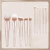 10pcs Long Rods Wooden Handle Makeup Brush Set Foundation Concealer Loose Powder Eyeshadow Blush Brushes view 2