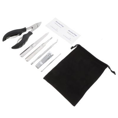PACKOVE 7pcs Nail Clippers Nail Trimmer Fingernail Toenail Clipper Kit Manicure Trimmer Professional Easy to Use Stainless Steel