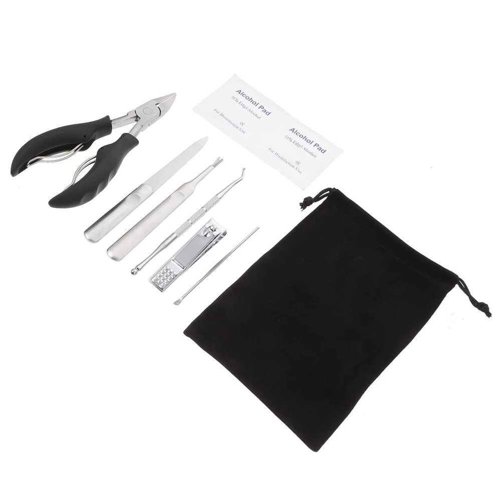 PACKOVE 7pcs Nail Clippers Nail Trimmer Fingernail Toenail Clipper Kit Manicure Trimmer Professional Easy to Use Stainless Steel