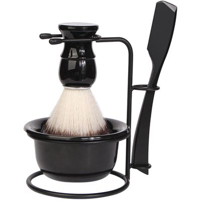 CALLARON Professional Shaving Brush Set Barber Grade Shaving Kit for Men Portable Manual Razor Bowl Gentle Skin
