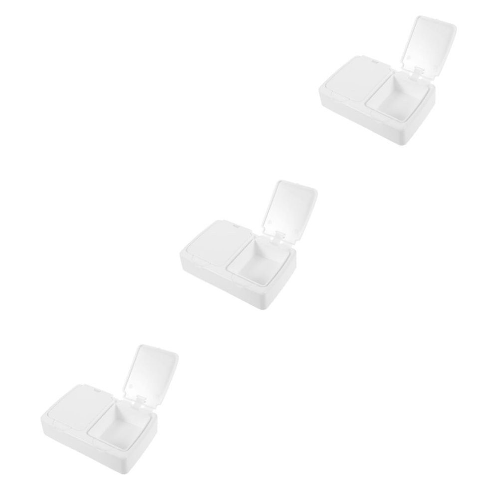 Abaodam 3pcs Cotton Pad Holder Storage Box Makeup Puff Organizer for Compact Travel