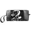 YQxwJL Black White Music Note print Cosmetic Makeup Bags Pouch with Zipper Makeup Bag Travel Cosmetic Bags,Travel Toiletry Case view 1