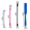 6pcs silicone double end scraper creative mini tip spatula cosmetics heat resistant safety spatula foundation make-up makeup tool, reusable rubber spatula beauty silicone stirrer for cosmetics kitchen view 2