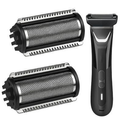 2 Pack Foil Replacement Blades Compatible with Manscaped The Lawn Mower 5.0 Ultra Groin & Body Hair Trimmer,Stainless Steel Foil Blades for Smooth and Close Shaving.