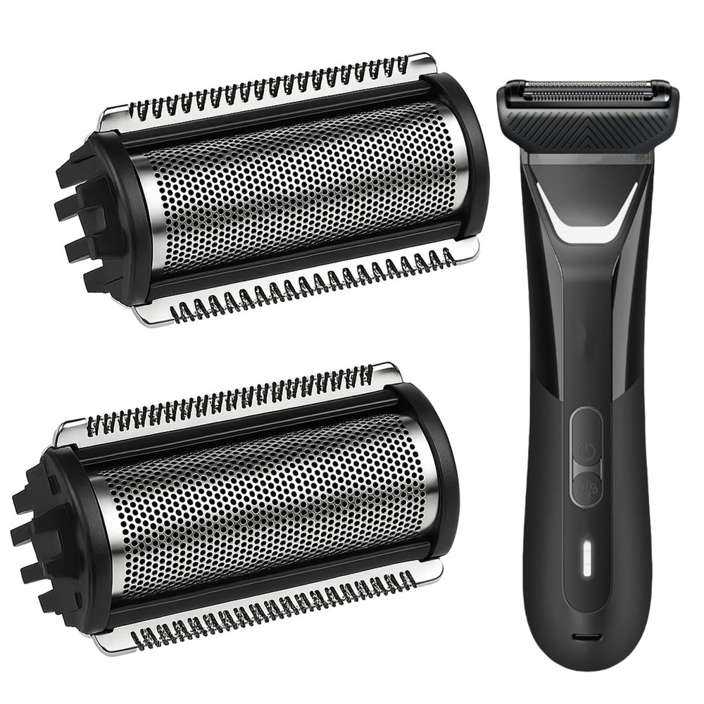 2 Pack Foil Replacement Blades Compatible with Manscaped The Lawn Mower 5.0 Ultra Groin & Body Hair Trimmer,Stainless Steel Foil Blades for Smooth and Close Shaving.